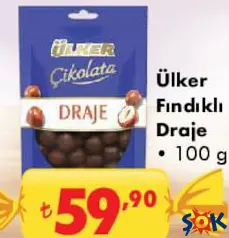 ÜLKER FINDIKLI DRAJE ÇİKOLATA 100 G - BAYRAM ŞEKERİ/ÇİKOLATASI